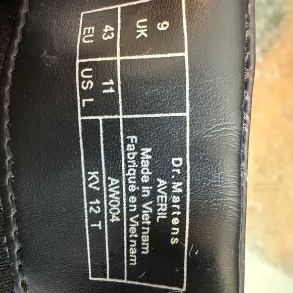 Dr.Martens Averil Arcadia Leather Cherry Ankle Heeled Boots Size 11 - Picture 10 of 10